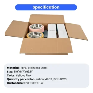 dfwwm0153457-05.webp Detachable Double Bowl Stainless Steel Pet Feeder and Slow Feeder Base – product view 5
