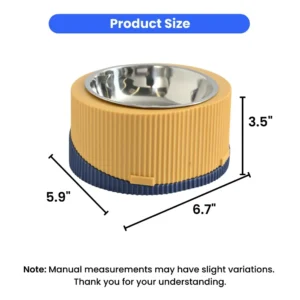 dfwwm0153457-07.webp Detachable Double Bowl Stainless Steel Pet Feeder and Slow Feeder Base – product view 7