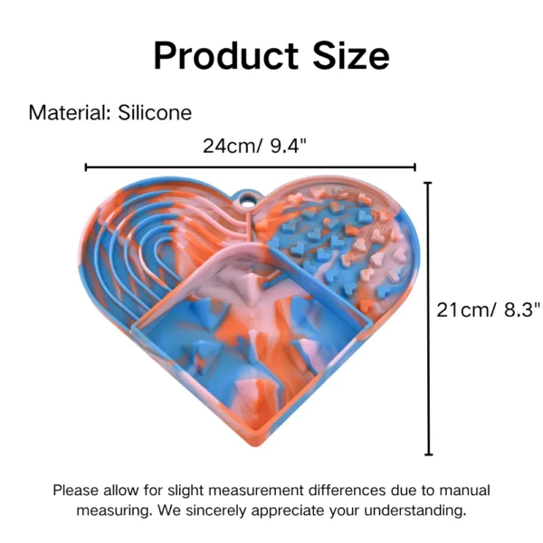 dfwwm0153548-02.webp Valentine's Day Colorful Heart-Shaped Non-Slip Slow Feed Design Pet Lick Mat – product view 2