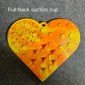 Valentine's Day Colorful Heart-Shaped Non-Slip Slow Feed Design Pet Lick Mat – product view 4