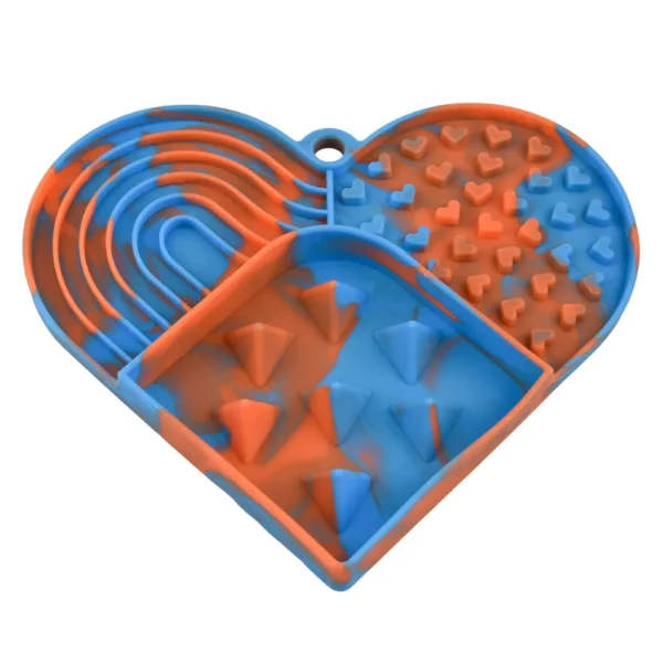 dfwwm0153548-06.webp Valentine's Day Colorful Heart-Shaped Non-Slip Slow Feed Design Pet Lick Mat – product view 6