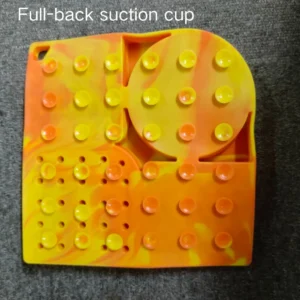 dfwwm0153892-03.webp Colorful Slow Feed Design Silicone Pet Lick Mat with Suction Base – product view 3