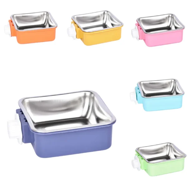 dfwwm0154746-07.webp Clip-On Cage Feeder Stainless Steel Pet Bowl – product view 7