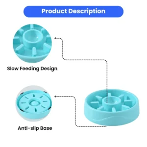 dfwwm0155535-04.webp Easy Clean Sun Pattern Pet Slow Feeder Bowl – product view 4