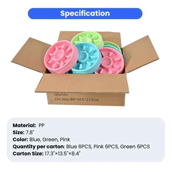 dfwwm0155535-06.webp Easy Clean Sun Pattern Pet Slow Feeder Bowl – product view 6