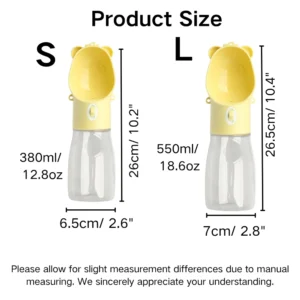 Portable Leak Proof Pet Water Bottle with Strap – product view 4