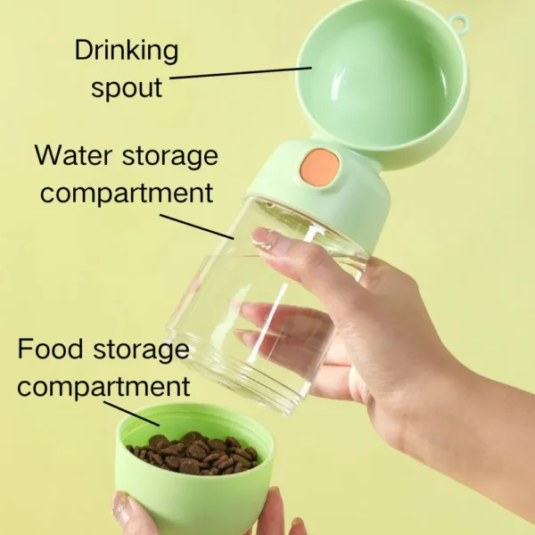 dfwwm0161349-03.webp Portable Dual Storage for Food and Water Leak Proof Pet Bottle – product view 3