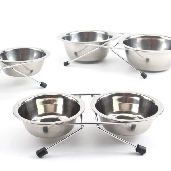 dfwwm0168280-02.webp Durable Elevated Stainless Steel Pet Bowls – product view 2