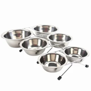 Durable Elevated Stainless Steel Pet Bowls – product view 3