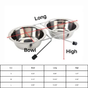 Durable Elevated Stainless Steel Pet Bowls – product view 4
