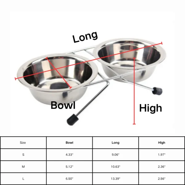 dfwwm0168280-04.webp Durable Elevated Stainless Steel Pet Bowls – product view 4