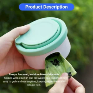 dfwwm0190575-05.webp Portable 3in1 Pet Feeding Bottle Food Container Waste Bag and Bowl Set – product view 5