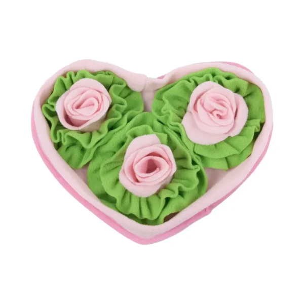 dfwwm0205304-04.webp Pet Sniffing Mat with Rose Pattern Heart Shape Puzzle Toy for Cats and Dogs Slow Feeder and Enrichment – product view 4