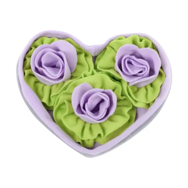 dfwwm0205304-06.webp Pet Sniffing Mat with Rose Pattern Heart Shape Puzzle Toy for Cats and Dogs Slow Feeder and Enrichment – product view 6