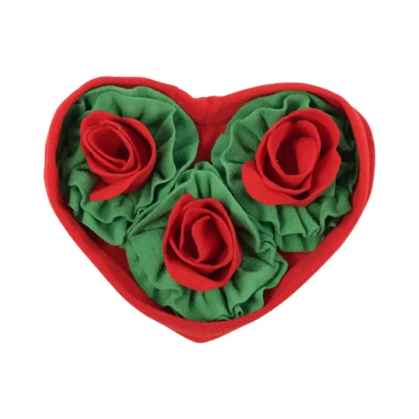 dfwwm0205304-07.webp Pet Sniffing Mat with Rose Pattern Heart Shape Puzzle Toy for Cats and Dogs Slow Feeder and Enrichment – product view 7