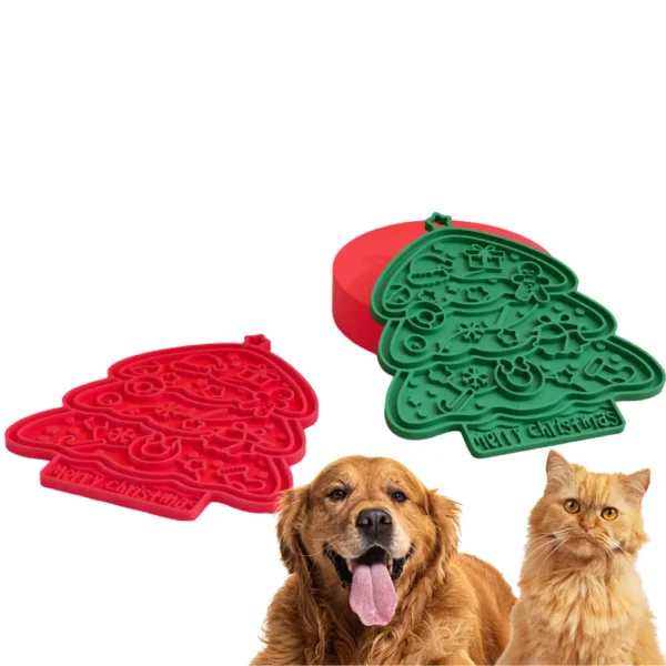 Christmas Tree-Shaped Slowly Non-Slip Silicone Pet Lick Mat