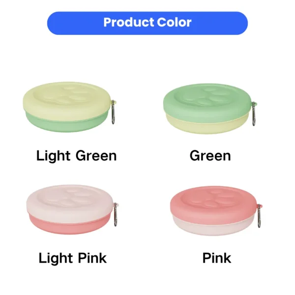 dfwwm0225148-02.webp 4 Color Option Portable Outdoor Dog Food Bowl – product view 2