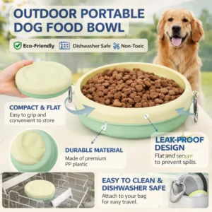 dfwwm0225148-05.webp 4 Color Option Portable Outdoor Dog Food Bowl – product view 5