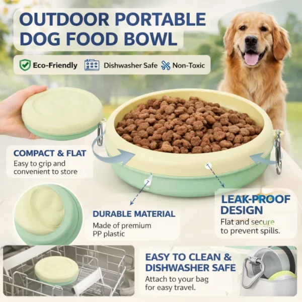 dfwwm0225148-05.webp 4 Color Option Portable Outdoor Dog Food Bowl – product view 5