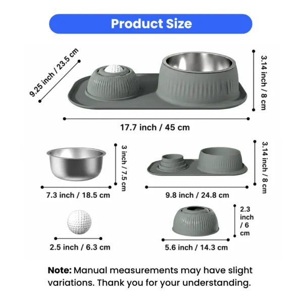 dfwwm0233055-03.webp Anti-Slip Dog Slow Feeder Bowl with Licking Ball – product view 3