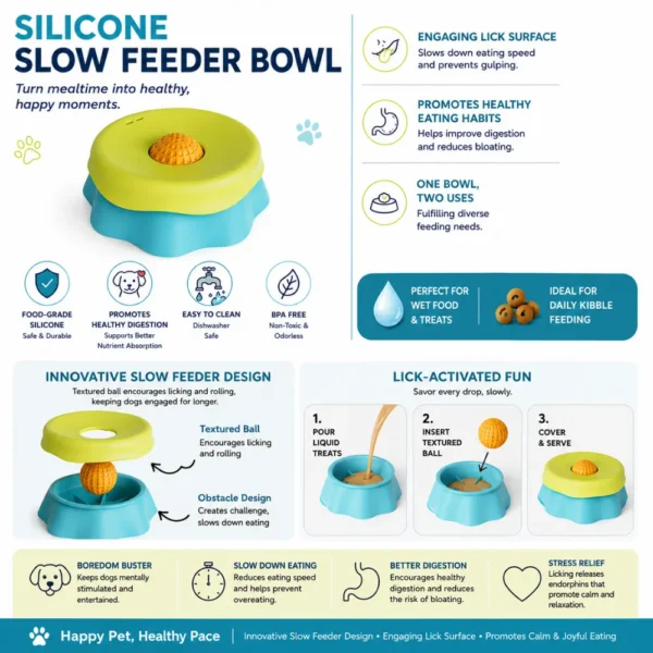 dfwwm0233308-04.webp Interactive Silicone Slow Feeder Dog Bowl for Healthy Eating – product view 4