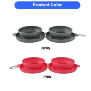 Collapsible Pet Travel Bowl Portable Dual Feeder – product view 2