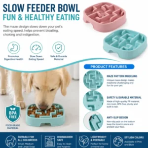 dfwwm0242482-04.webp Slow Feeder Dog Bowls Stop Bloat Maze Design – product view 4