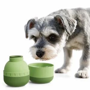 Portable 2-in-1 Dog Water Bottle and Food Container