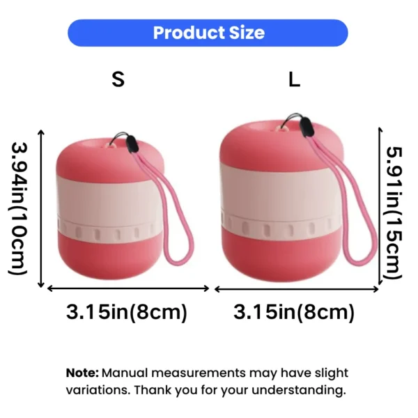dfwwm0243081-03.webp Portable 2-in-1 Dog Water Bottle and Food Container – product view 3