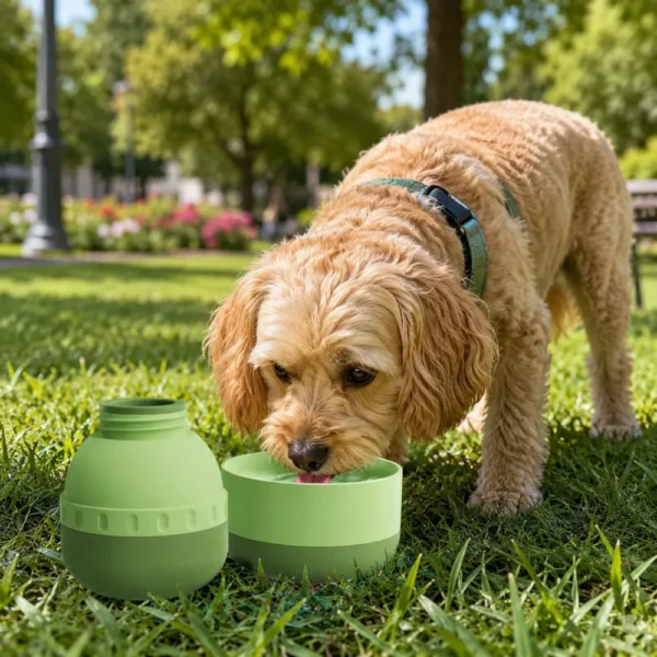 dfwwm0243081-05.webp Portable 2-in-1 Dog Water Bottle and Food Container – product view 5