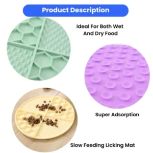 Slow-Feeding Silicone Licking Mat Licking Plate – product view 3