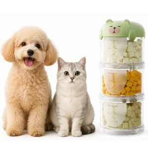 Cute Bear Portable Pet Food Storage Container 450ML