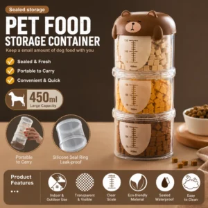 dfwwm0248173-04.webp Cute Bear Portable Pet Food Storage Container 450ML – product view 4