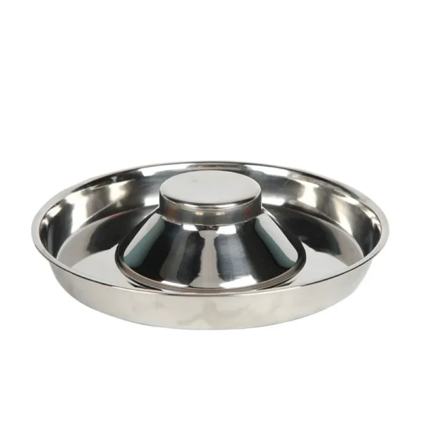 Premium Stainless Steel Anti-Tip Slow Feeder Dog Bowl