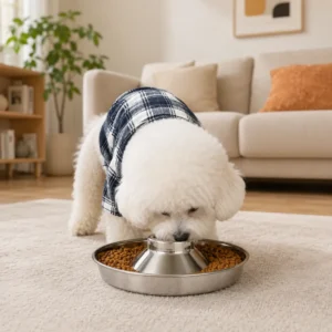 dfwwm0248345-05.webp Premium Stainless Steel Anti-Tip Slow Feeder Dog Bowl – product view 5