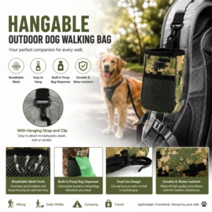 Dog Walking Treat Pouch with Poop Bag Dispenser – product view 4