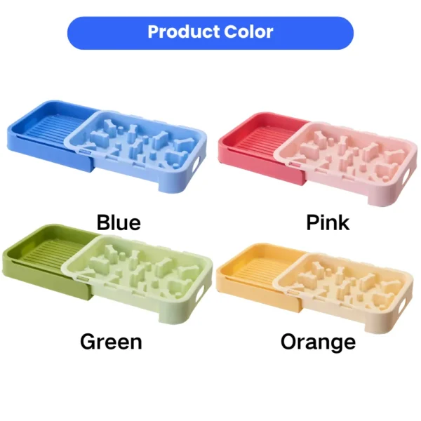 dfwwm0271249-02.webp Dry and Wet Separation Slow Feeder Bowl for Dogs and Cats 4 Colors Assorted – product view 2