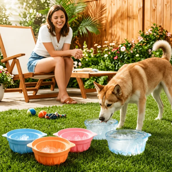 dfwwm0273940-05.webp Reusable Dog Ice Bowl Mold for Summer Cooling 3 Colors Assorted – product view 5