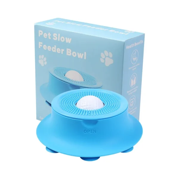 2-in-1 Silicone Slow Feeder and Lick Bowl for Dogs and Cats