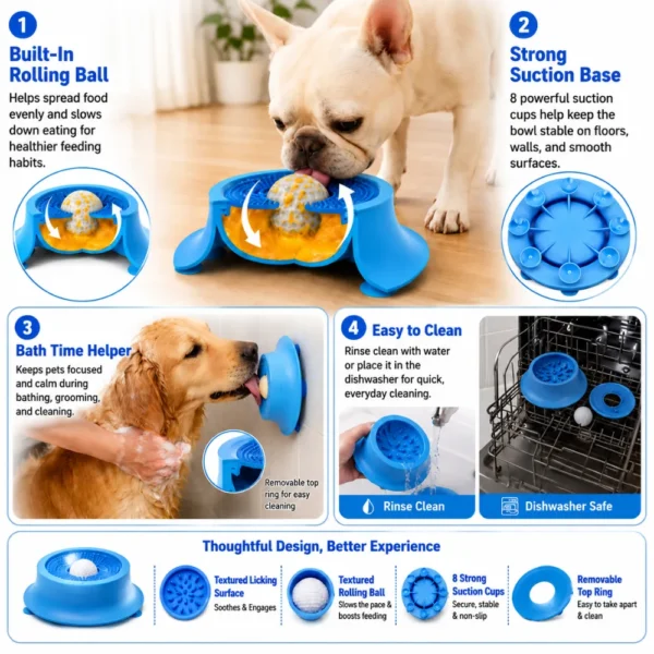 dfwwm0276427-05.webp 2-in-1 Silicone Slow Feeder and Lick Bowl for Dogs and Cats – product view 5