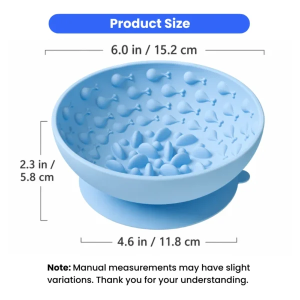 dfwwm0280102-03.webp Silicone Slow Feeder Dog Bowl with Suction Base 3 Colors Assorted – product view 3