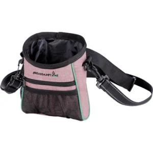 Dog Training Treat Bag Adjustable Strap Easy Clean Pouch for Walking Reward Pink