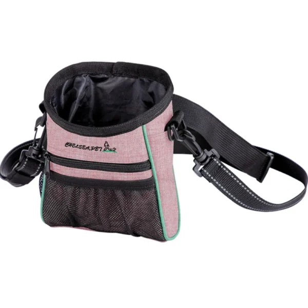 dfwwm0282231-07.webp Dog Training Treat Bag Adjustable Strap Easy Clean Pouch for Walking Reward Pink – product view 7