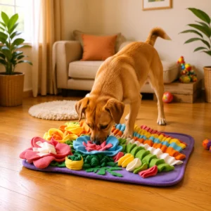 dfwwm0284862-05.webp Flower Dog Snuffle Mat Interactive Nose Work Toy for Mental Stimulation – product view 5