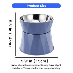 dfwwm0288246-03.webp Elevated Stainless Steel Pet Bowl with Non Slip Base for Cats and Small Dogs – product view 3