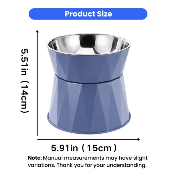 dfwwm0288246-03.webp Elevated Stainless Steel Pet Bowl with Non Slip Base for Cats and Small Dogs – product view 3