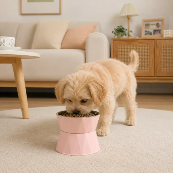 dfwwm0288246-05.webp Elevated Stainless Steel Pet Bowl with Non Slip Base for Cats and Small Dogs – product view 5