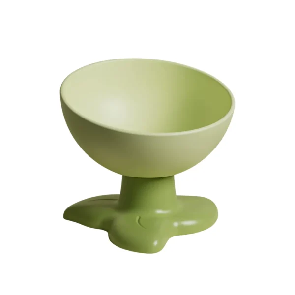 Elevated Three Leaf Tilted Pet Food Bowl for Cats and Small Dogs