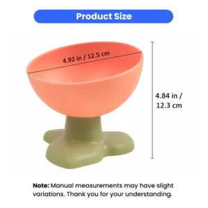 Elevated Three Leaf Tilted Pet Food Bowl for Cats and Small Dogs – product view 3