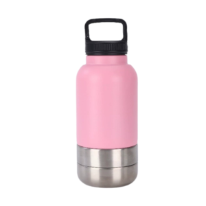 3 in 1 Portable Dog Water Bottle with Bowl and Food Container 2 Colors Assorted